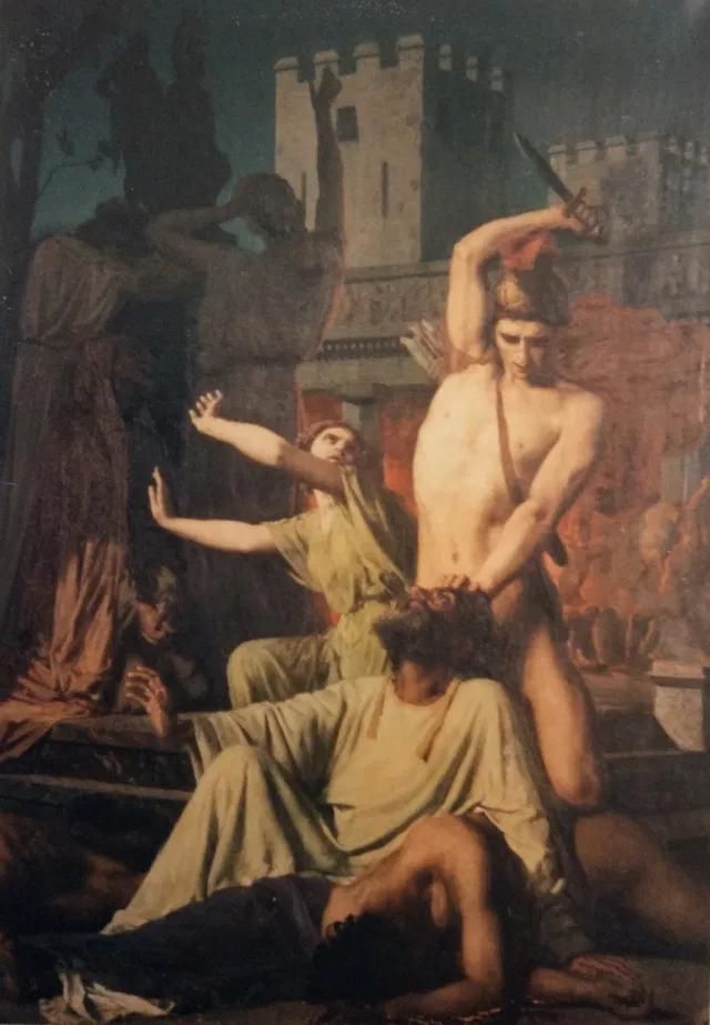 La mort de Priam, par Firmin-Girard, 1861